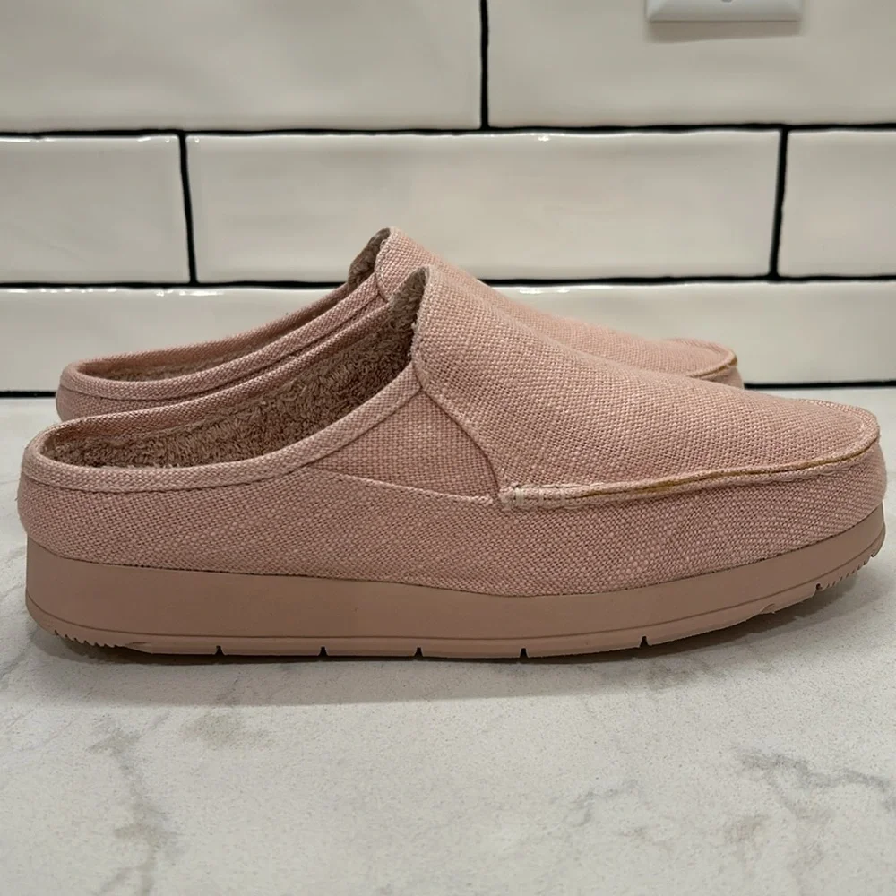 Sperry Moc-Sider Mule Canvas Hemp 10M Blush Pink Casual Slip On Comfortable NWOT